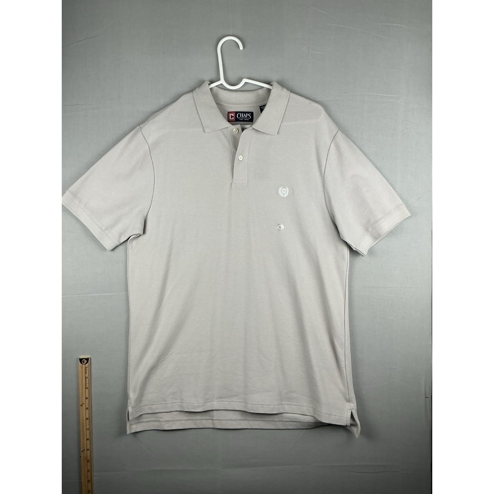 NEW Chaps Men's Short Sleeve Performance Solid Polo Shirt Size Large‎
